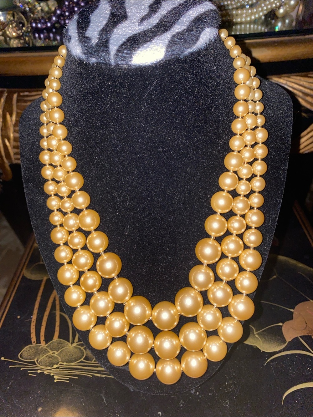 Vintage Charter Club Gold-Tone Multi-Strand Pearl Necklace - Women Jewelry
